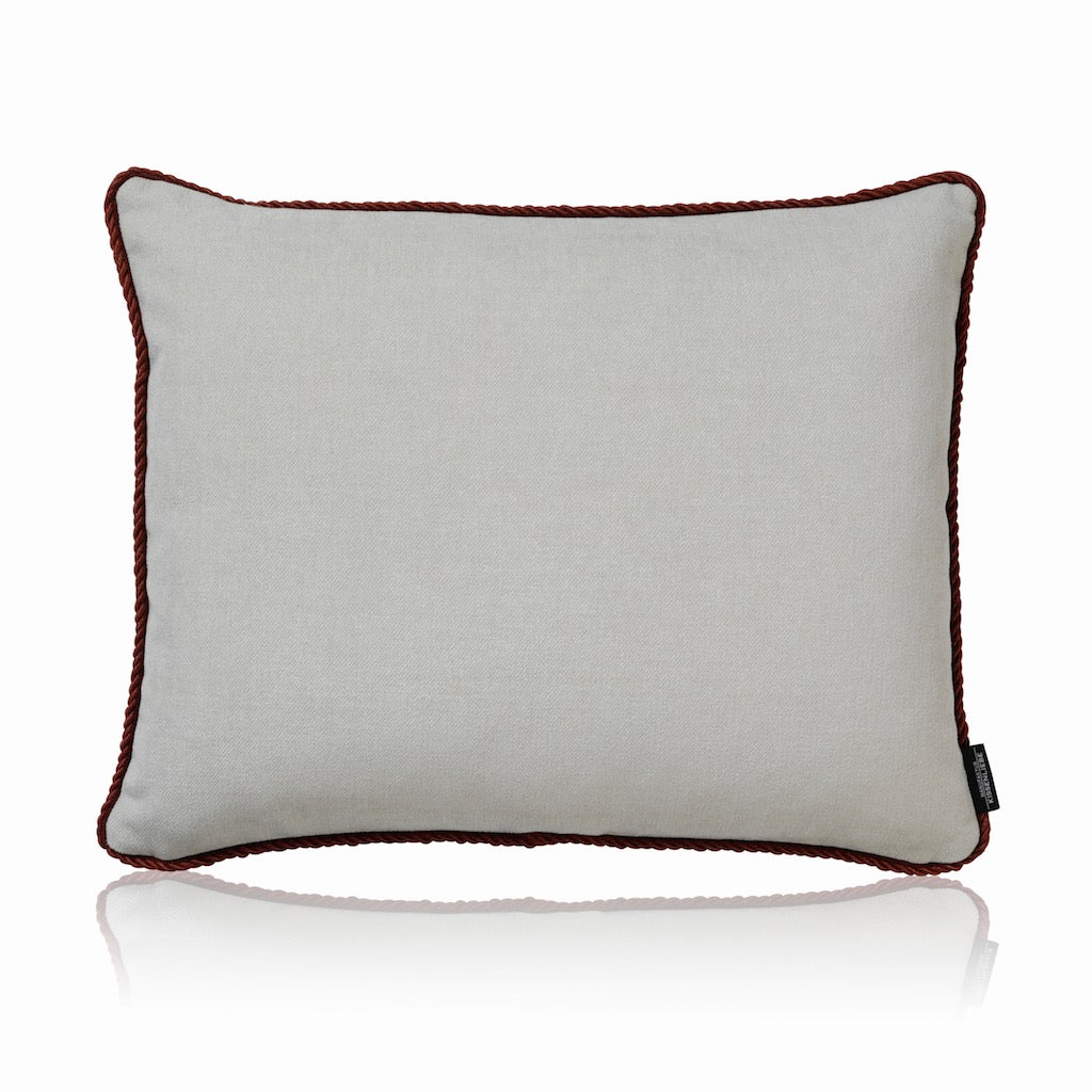 Edelkissen SMOOTH mit oranger Kordel 50x40 | Manufaktur Kissenliebe®