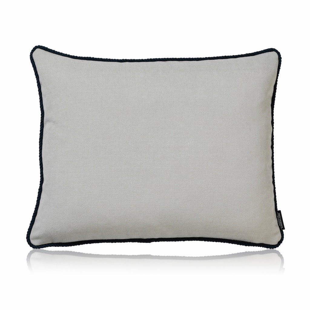 Edelkissen SMOOTH mit Kordel in Petrol 50x40 | Manufaktur Kissenliebe®