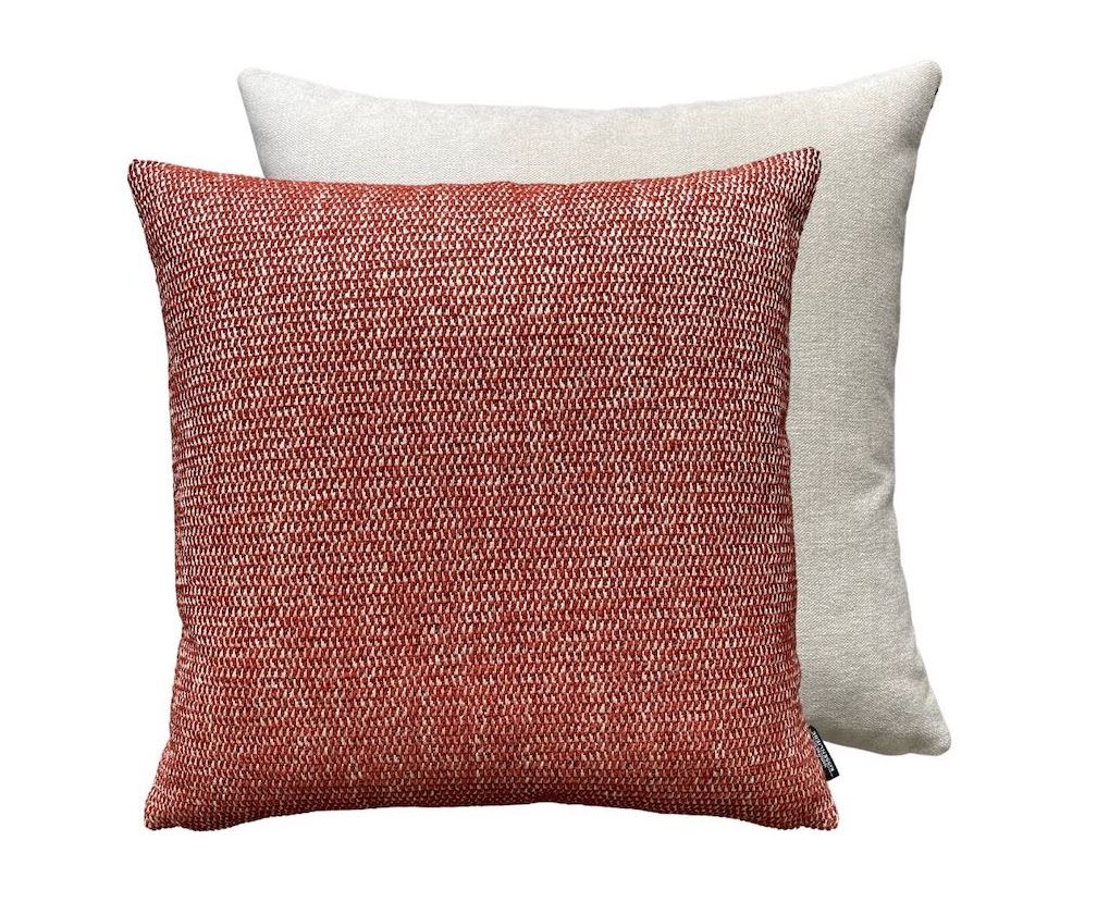 Sofakissen CROCHET Rostrot 50x50