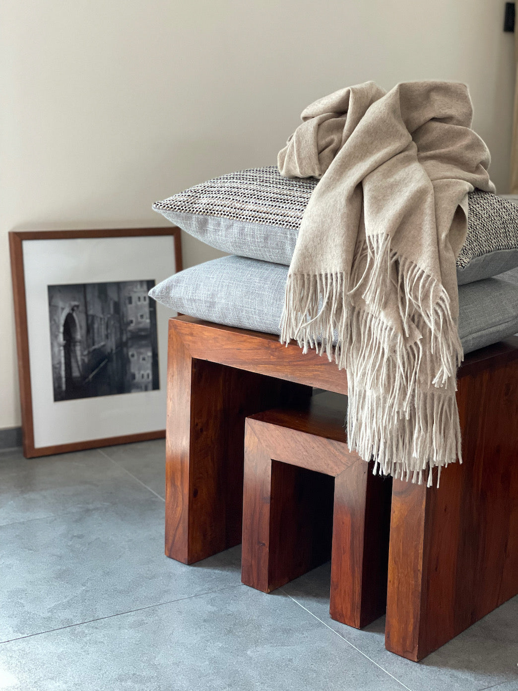 Edle Plaids und Decken aus Alpaka und Wolle-mix | Manufaktur Kissenliebe®