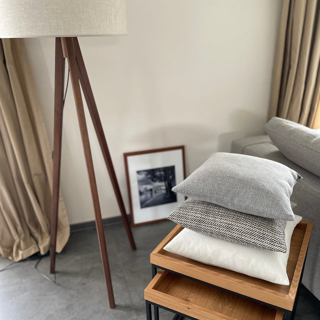 Dekokissen Elfenbein SMOOTH  ivory |45x45 | Manufaktur Kissenliebe®