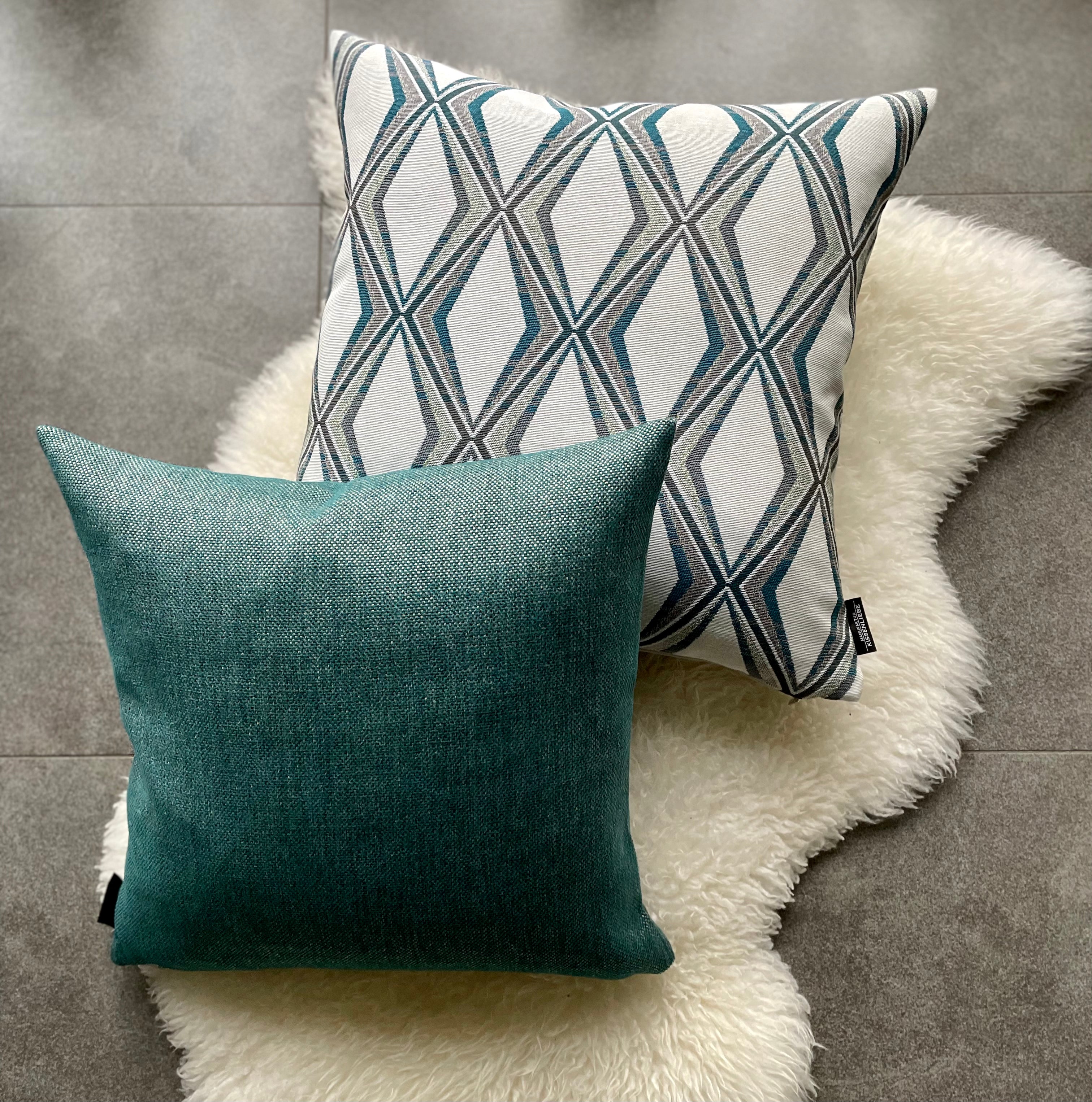 Sofakissen SHIMMER Petrol 40x40