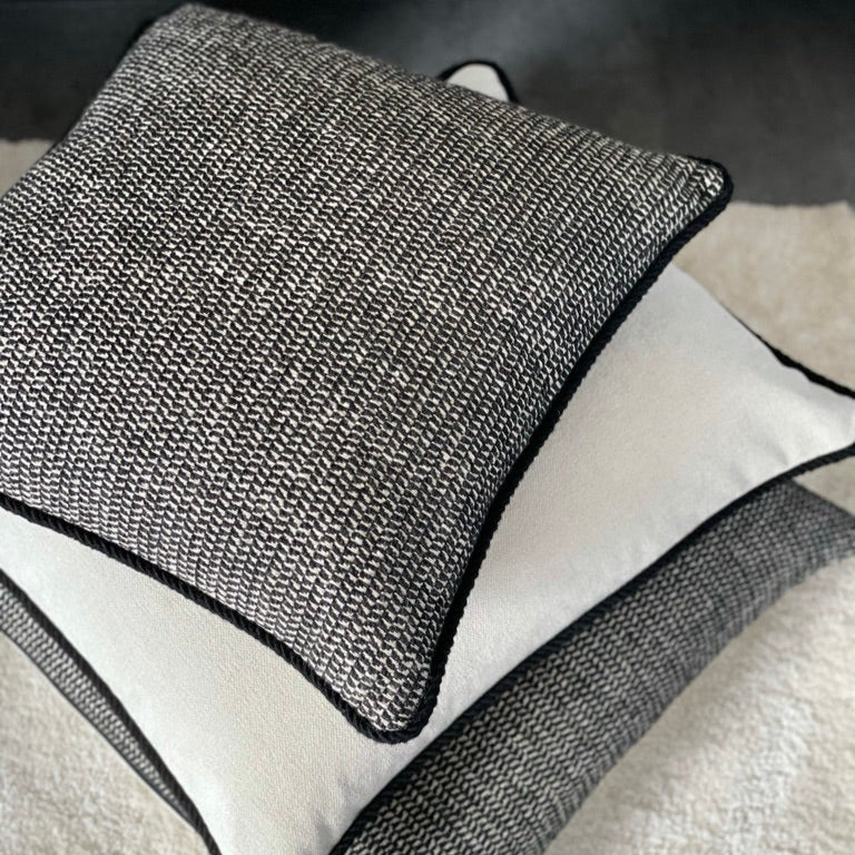 PEPPER Sitzkissen schwarz aus Baumwolle 40x40 cm