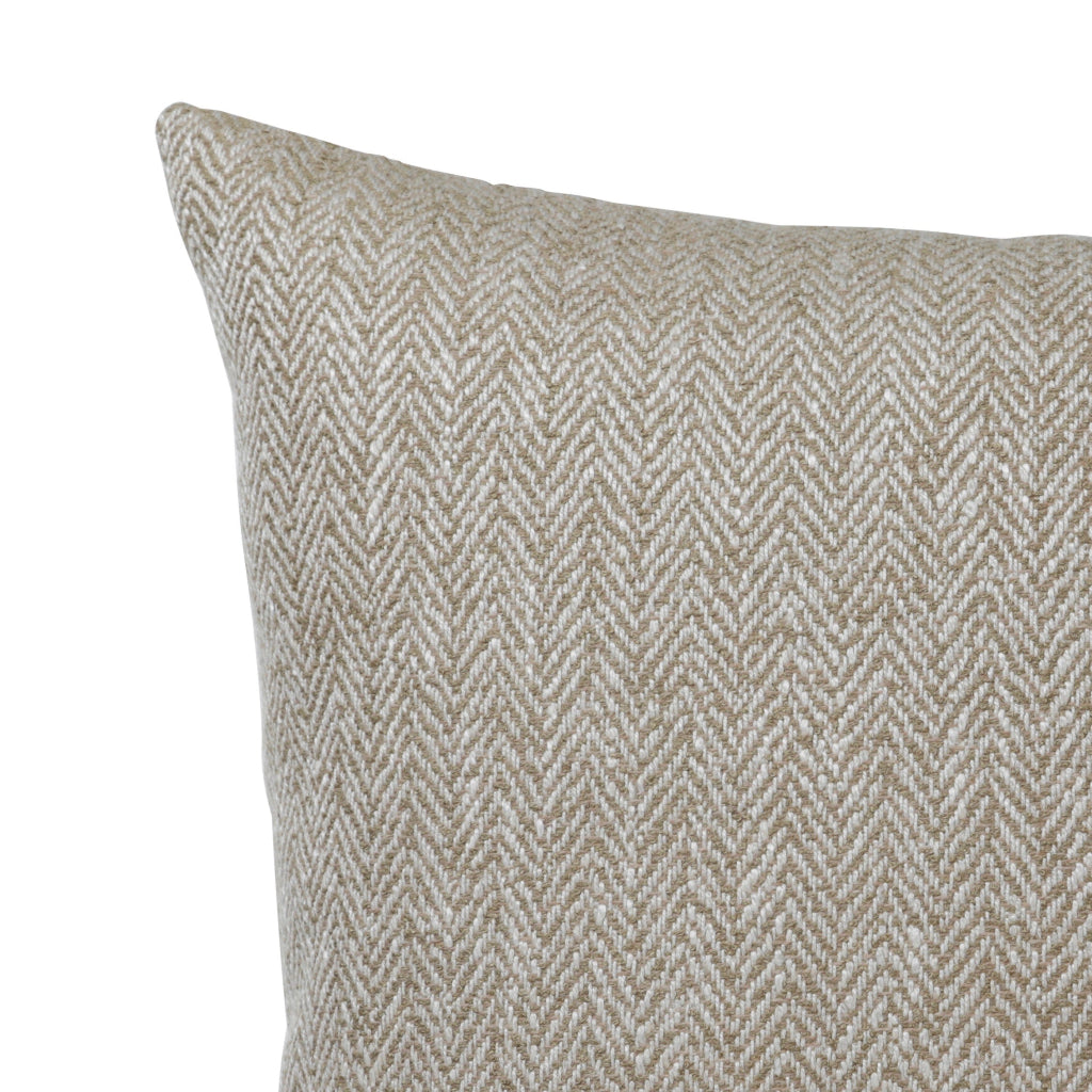 Kissen Fischgrat Olive groß LIPARIC 60x60 | Manufaktur Kissenliebe®