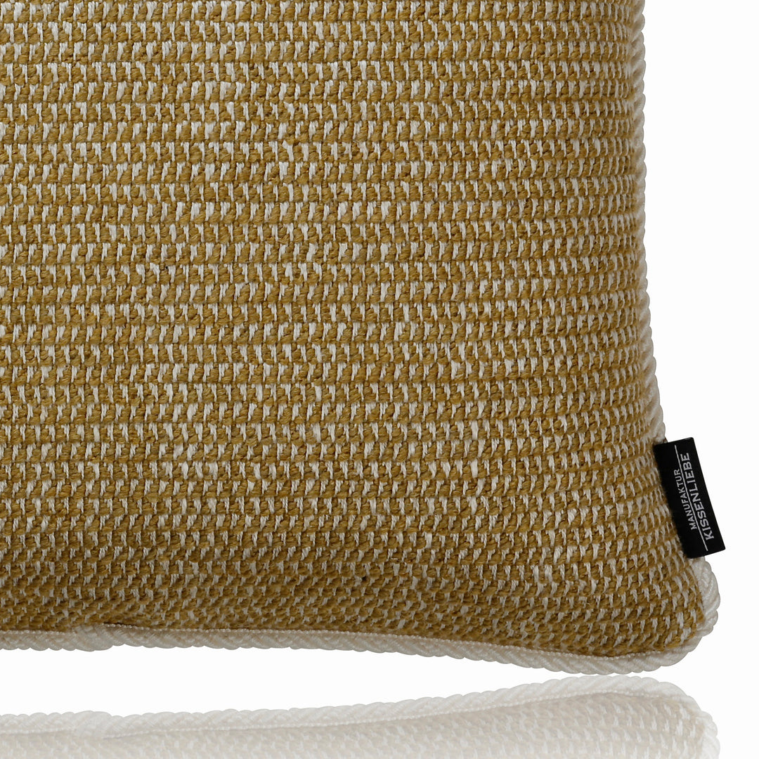 Kissen CROCHET Senfgelb 40x40 MANUFAKTUR KISSENLIEBE®
