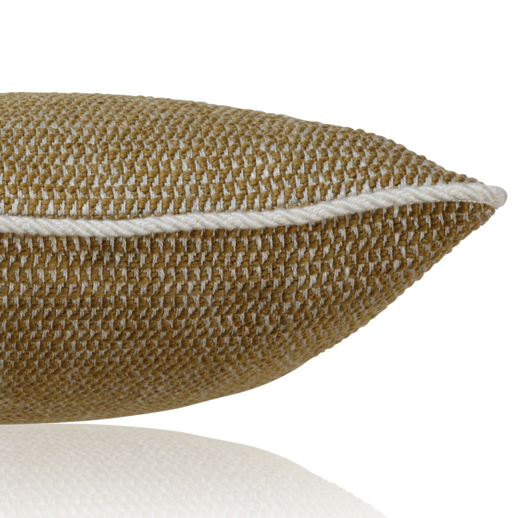 Sofakissen Senfgelb CROCHET mustard 40x40 | Manufaktur Kissenliebe®