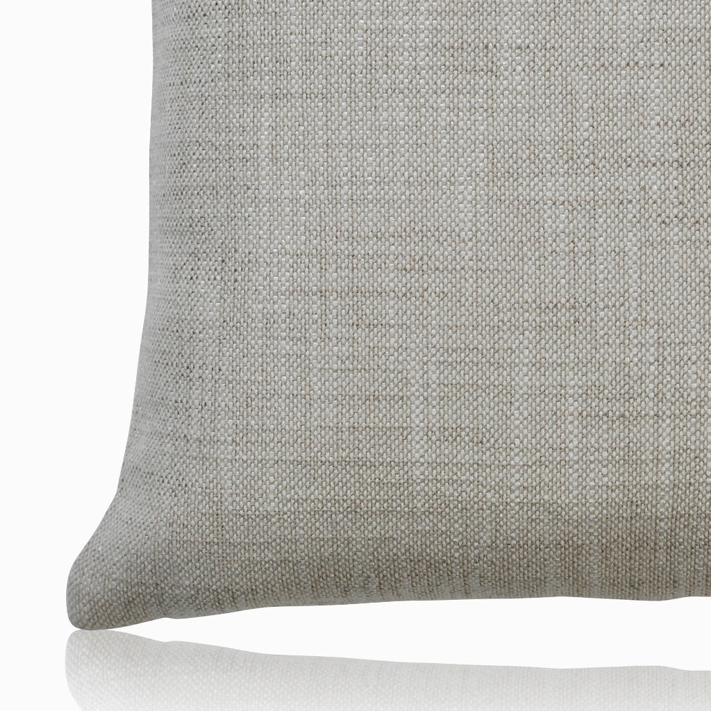 Sofakissen aus Tweed aquamarin 60x60  Rückseite | Manufaktur Kissenliebe®