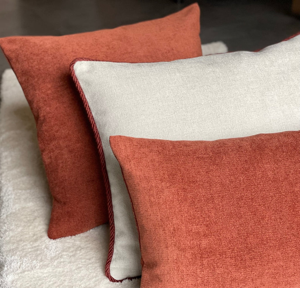 Velourkissen Smooth Rostrot |45 x 45| Manufaktur Kissenliebe®