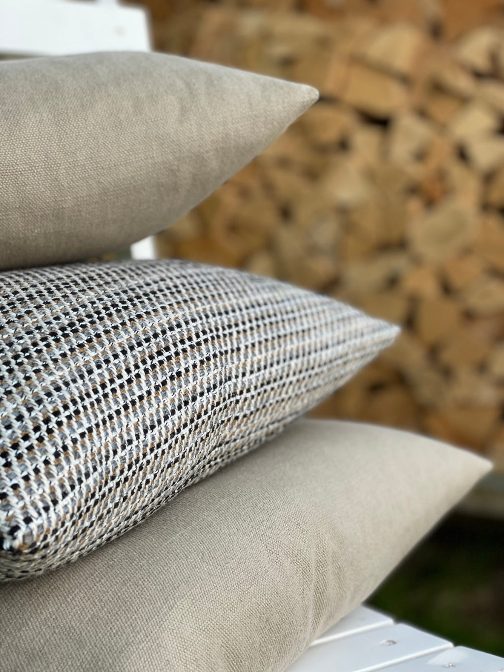 Sofakissen aus Leinen COZY Schlamm 45x45