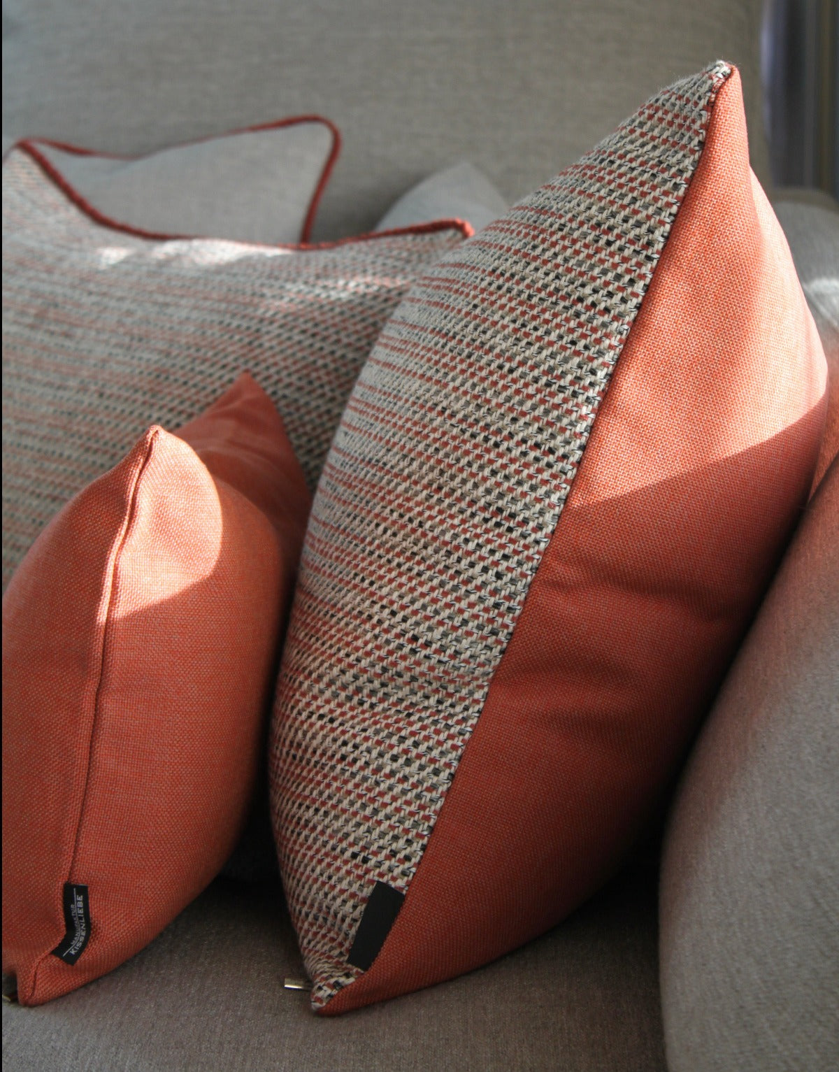 Sofakissen Orange KELIM 50x50 | Manufaktur Kissenliebe®